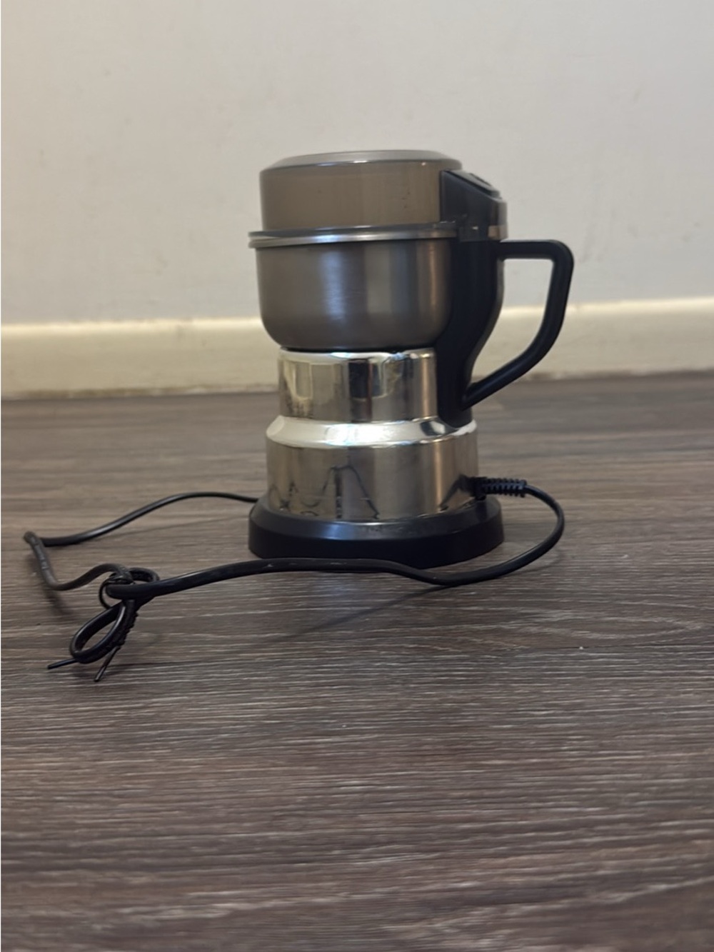 Portable Electric Grinder - Black and Silver